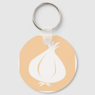Knoblauch-Gemüse-Ikone Schlüsselanhänger