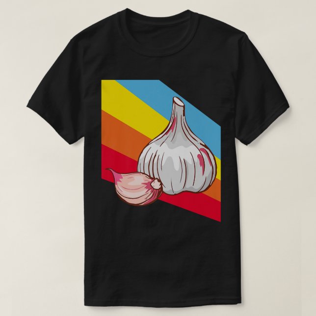 Knoblauch Gemüse Lebensmittel Vegan Vegetarier T-Shirt (Design vorne)