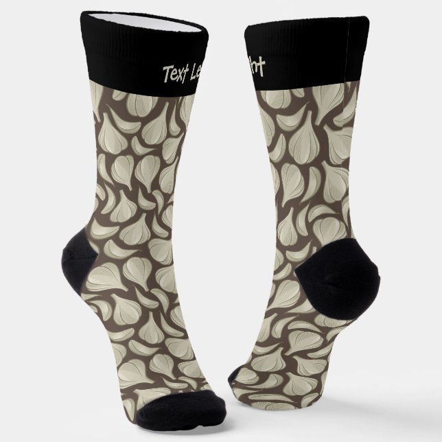 Knoblauch-Holzschnitt-Muster Socken (Gewinkelt)