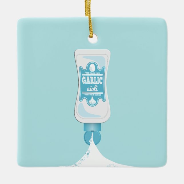Knoblauch Keramikornament (Vorderseite)