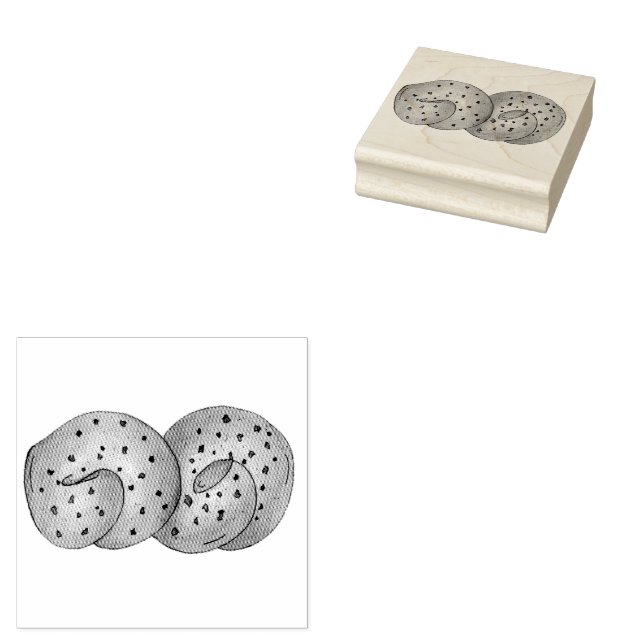 Knoblauch Knoblauch Brot Roll Italienisches Restau Gummistempel (Stempel)