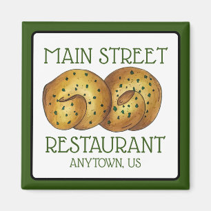 Knoblauch Knoblauch Brot Roll Italienisches Restau Magnet