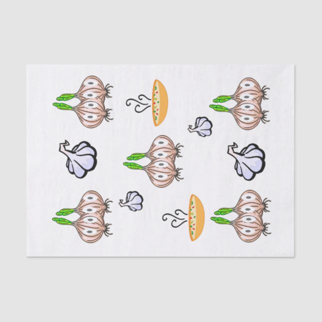 Knoblauch-Koch Seidenpapier (Vorderseite)