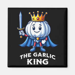 Knoblauch König Lustiges Italienisches Essen Gemüs Magnet