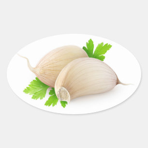 Knoblauch Ovaler Aufkleber