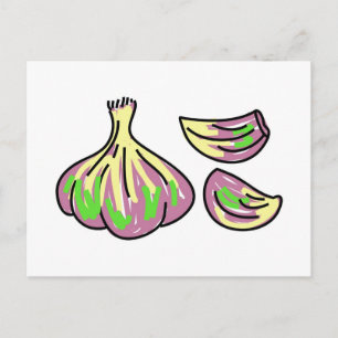Knoblauch Postkarte