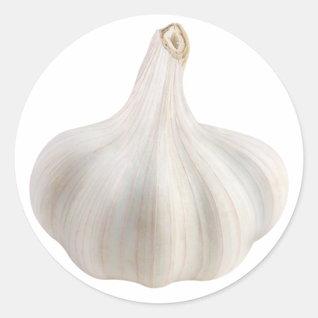 Knoblauch Runder Aufkleber (Vorderseite)