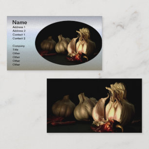 Knoblauch und Chili Pfeffer Visitenkarte