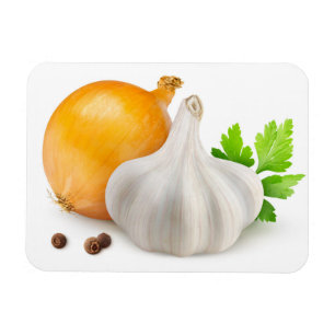 Knoblauch und Zwiebeln Magnet