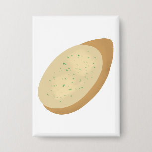 Knoblauchbrot Scheibe Food Lover Geschenk Button