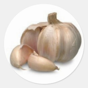 Knoblauchknolle Runder Aufkleber
