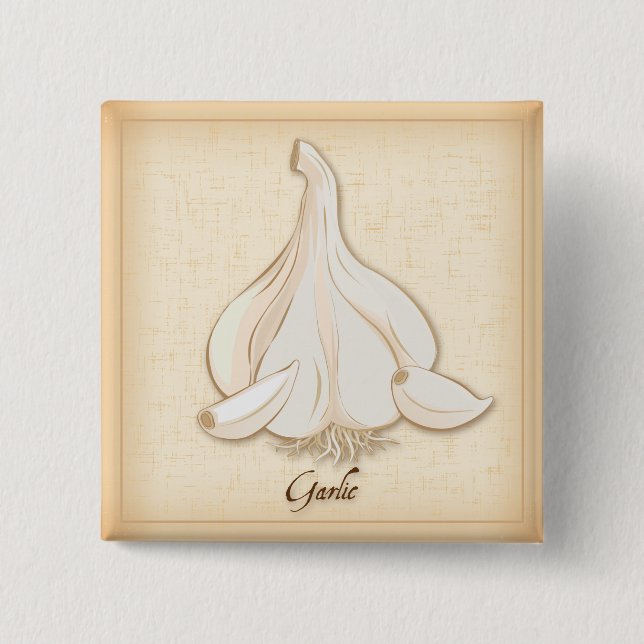 Knoblauchknopf Button (Vorderseite)