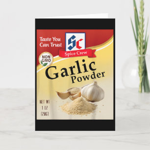 Knoblauchpulver Gewürz Kostüme Gruppe Übereinstimm Karte
