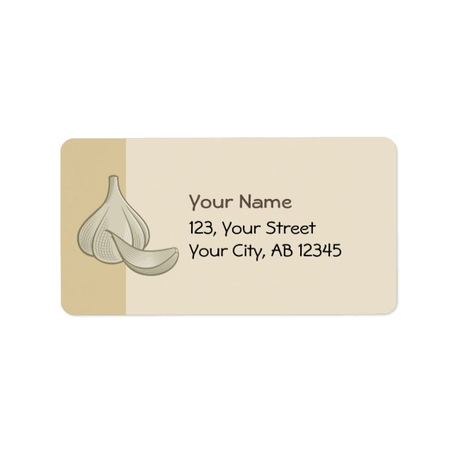 Knoblauchschnitt-Symbol Adressaufkleber (Vorne)