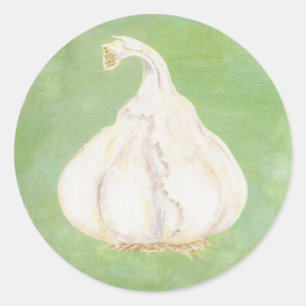 Knoblauchzeheaufkleber Runder Aufkleber