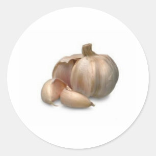 Knoblauchzwiebel Runder Aufkleber