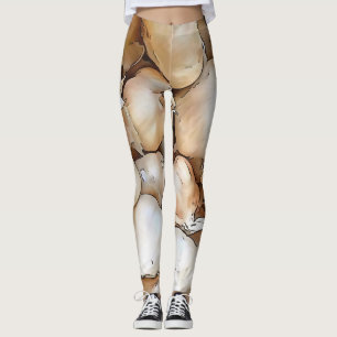 Knoblauchzwiebeln Kunstschwarze Kontur Kunst Leggings