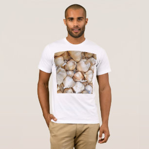 Knoblauchzwiebeln Kunstschwarze Kontur Kunst T-Shirt
