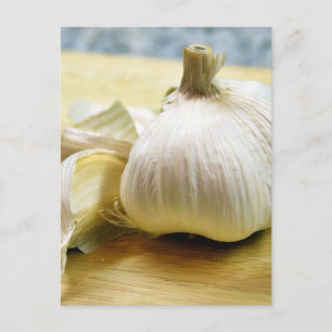 Knoblauchzwiebeln Stillleben Postkarte