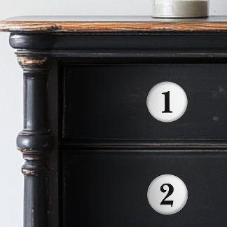 Knobs aus schwarzer und weißer Keramik Keramikknauf