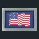 Knöchel mit amerikanischer Flagge Rechteckige Gürtelschnalle<br><div class="desc">Das Design stammt aus der Originalkunst.</div>