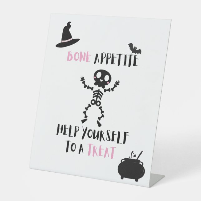 Knochen-Appetit-halloween skeletton Porsche Dose Sockelschild (Vorderseite)