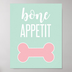 Knochen Appetit Welpen Geburtstag Party Schild