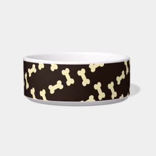 Knochen auf braunem Muster Napf