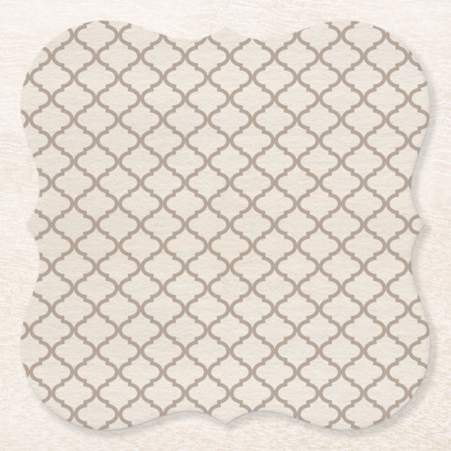 Knochen/Beige marokkanisches Gitter Untersetzer (Vorderseite)
