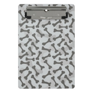 Knochen-Beschaffenheits-Muster Greyscale Mini Klemmbrett