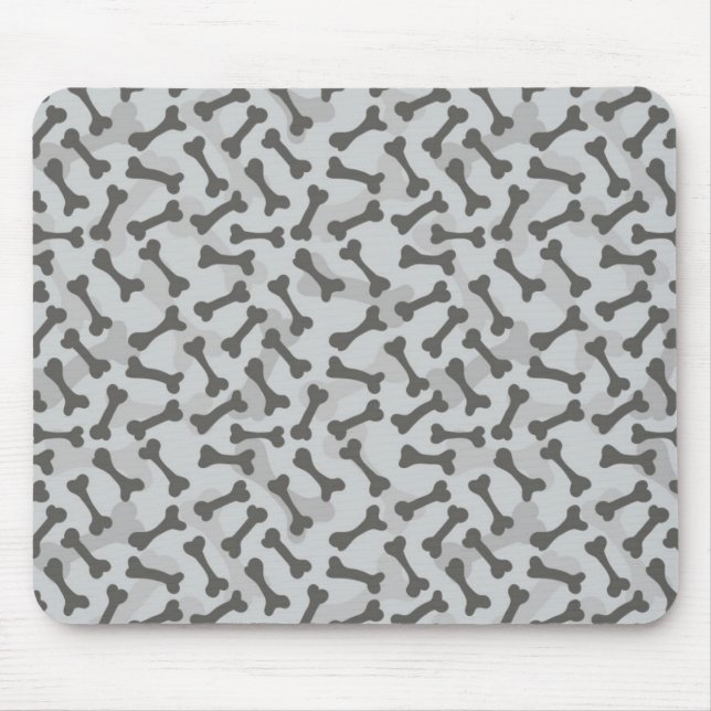 Knochen-Beschaffenheits-Muster Greyscale Mousepad (Vorne)