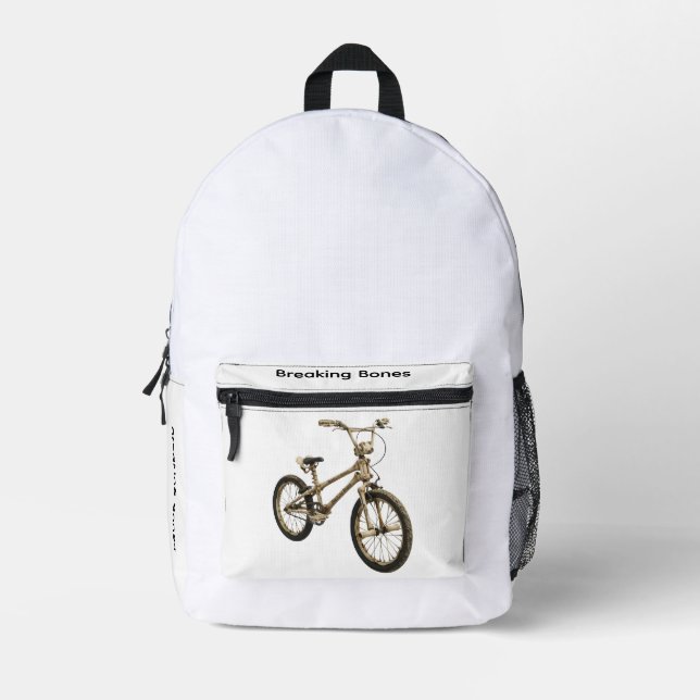 Knochen brechen bedruckter rucksack (Vorderseite)