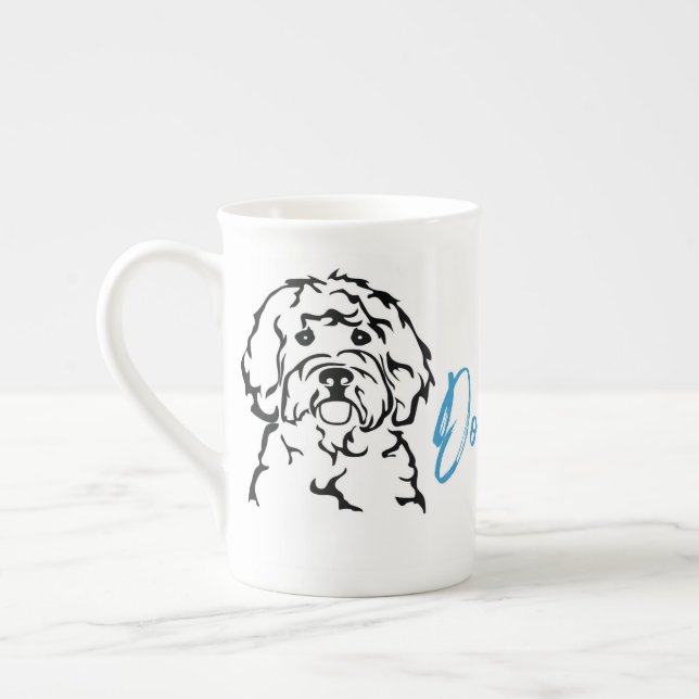 Knochen-China-Gekritzel-Freude! Tasse (Links)