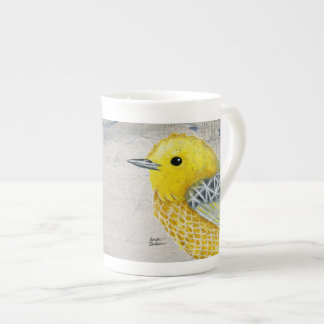 Knochen-China-Tasse gelber Trällerer-Tillys Prozellantasse