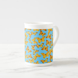 Knochen-China-Tasse, Goldene Schmetterlinge auf Sk Prozellantasse