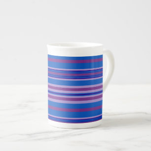 Knochen-China-Tasse: Mauve, Lila, Blau, Marinestre Prozellantasse