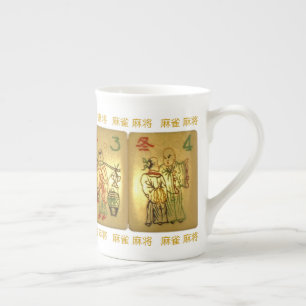 Knochen-China-Tasse mit Jahreszeitfliesen Prozellantasse
