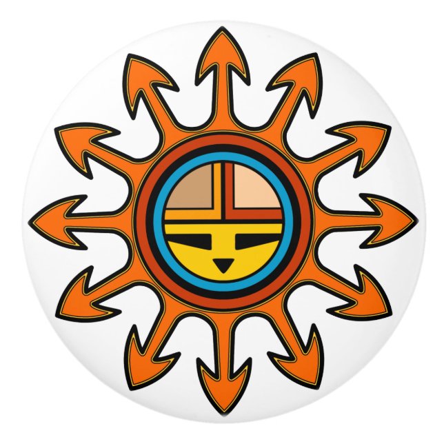 Knochen der südwestlichen Keramik Keramikknauf (Vorderseite)