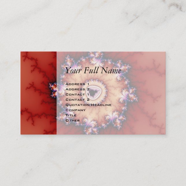 Knochen - Fraktal Visitenkarte (Vorderseite)