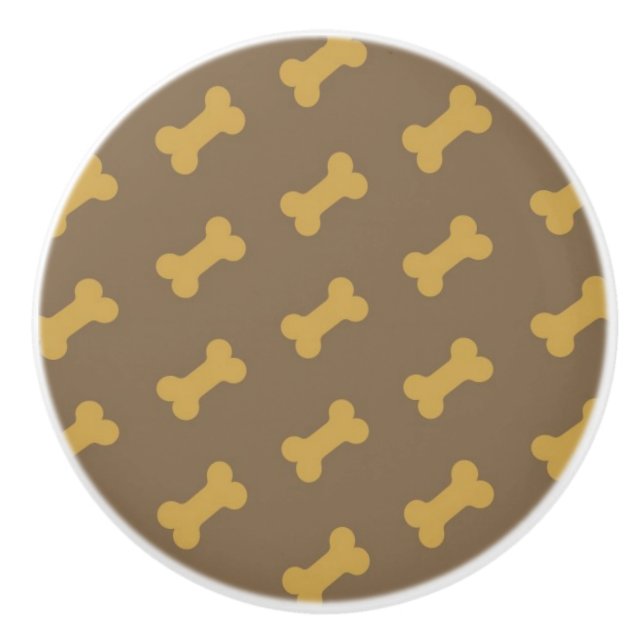 Knochen für Hundebeschaffenheit Keramikknauf (Vorderseite)