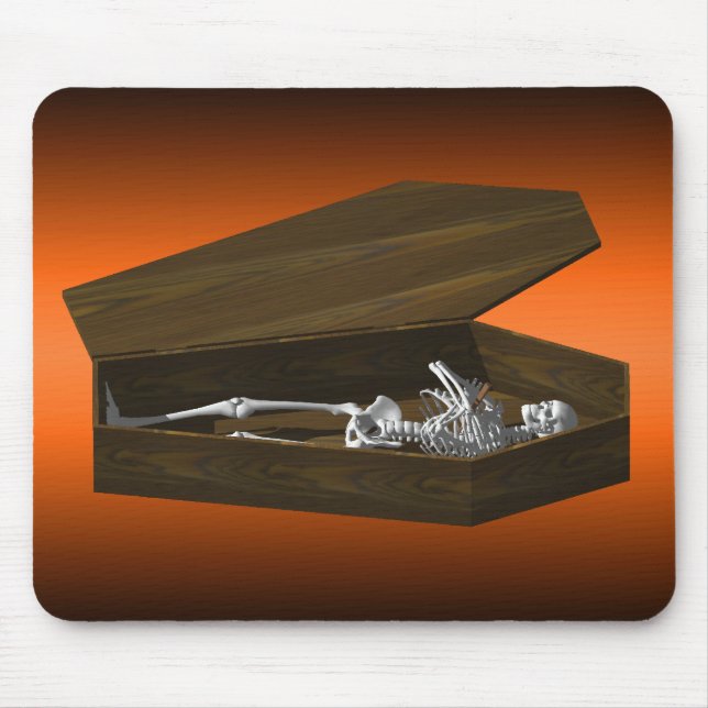 Knochen in einem Sarg: Halloween: Mousepad (Vorne)