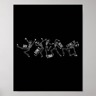 Knochen kommen Alive Ezekiel 37 Halloween Skeleton Poster