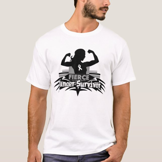 Knochen-Krebs-heftiger Krebs-Überlebender T-Shirt (Vorderseite)