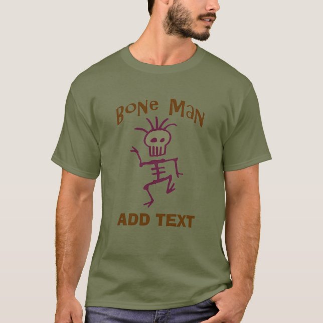 Knochen Mann, Text-T - Shirt hinzufügen (Vorderseite)