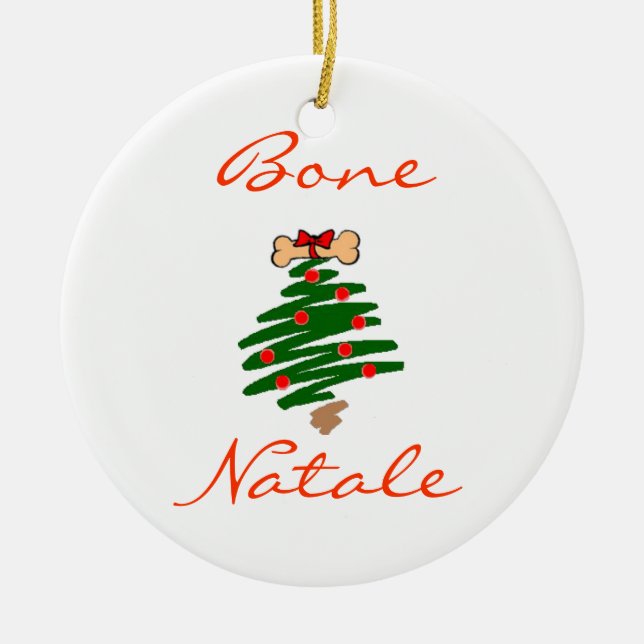 Knochen Natale Keramikornament (Vorne)