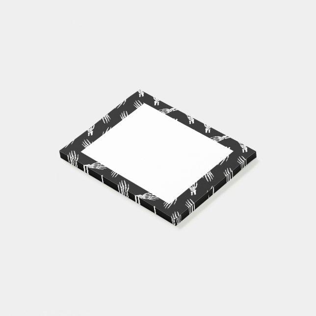 Knochen Post-it Klebezettel (angewinkelt)