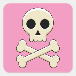 Knochen Quadratischer Aufkleber