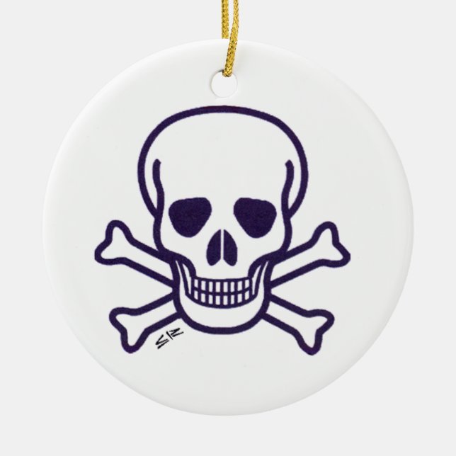 Knochen rund um die Keramik Ornament (Vorne)