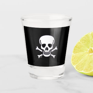 Knochen-Schwarz-Schuss-Glas Schnapsglas