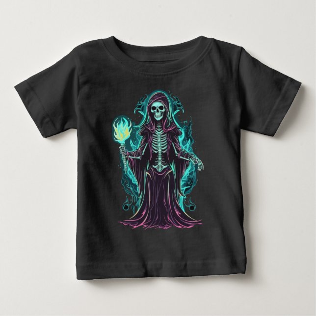 Knochen-Sensenmann Baby T-shirt (Vorderseite)